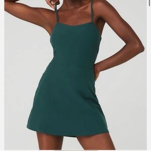 Alosoft Courtside Tennis Dress in Midnight Green Size Small